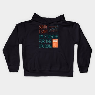 Sorry i can't i'm studing for the cpa exam Funny Accountant Kids Hoodie